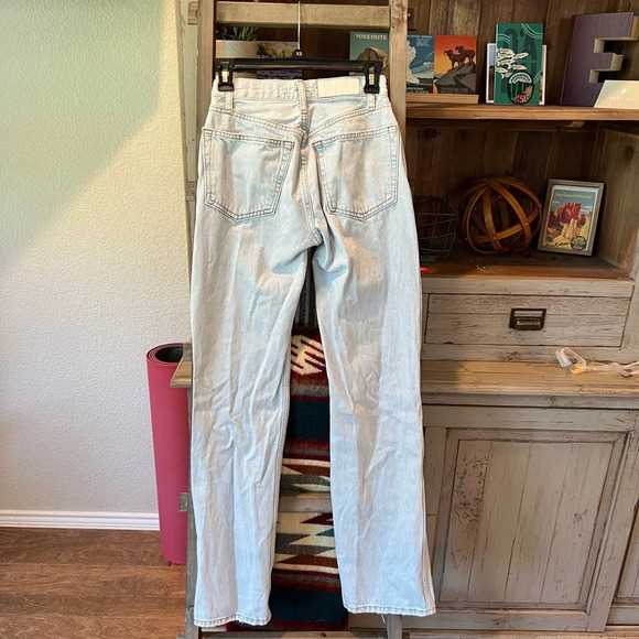 Re/Done 90s high rise loose jeans in bleach destroy size 23 - Picture 5 of 15